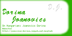 dorina joanovics business card